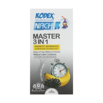 کاندوم تاخیری کدکس مدل master 3 in 1 بسته 12 عددی