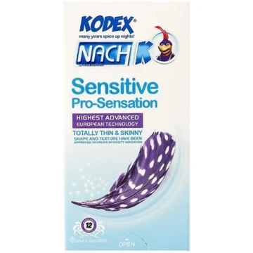 کاندوم نازک حساس ناچ کدکس مدل Sensitive Pro-Sensation بسته ۱۲