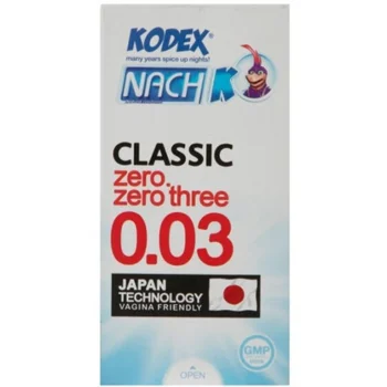 0.03 کاندوم ناچ کدکس مدل 0.03 کلاسیک بسته 10 عددی تاریخ انقضای 2030 جشنواره پاییزه - Image 1